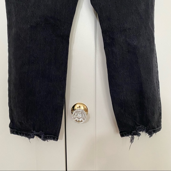 Abercrombie & Fitch Curve Love Ultra High Rise 90s Straight Jean - Ripped black - Picture 10 of 11